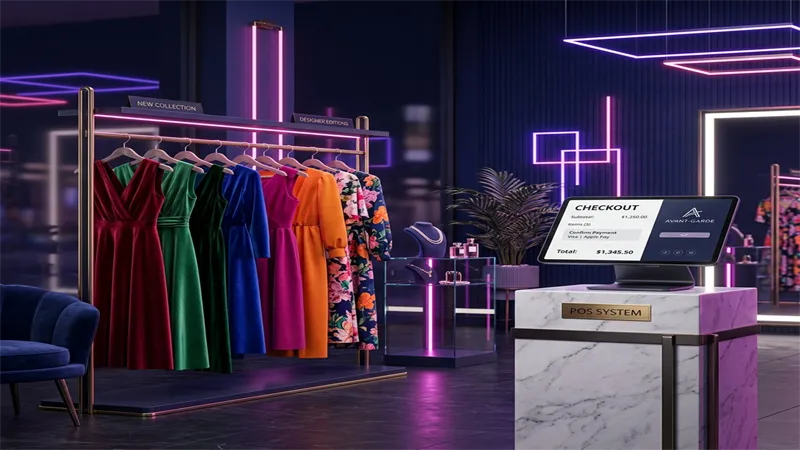 RetaPOS boutique store POS system showing custom order and alteration tracking on smartphone