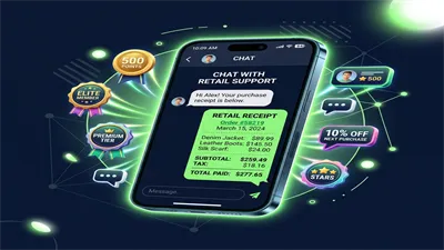 RetaPOS WhatsApp CRM for retail showing automated invoice loyalty offer and replenishment reminder on smartphone